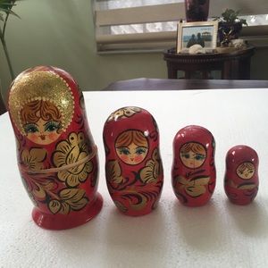 Five piece nesting doll marked five M